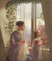 interior con madre e hija en la ventana - Ludvig August Smith — vista de la obra