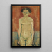Nude Sick Painting - Ludvig Karsten — framed artwork on a wall