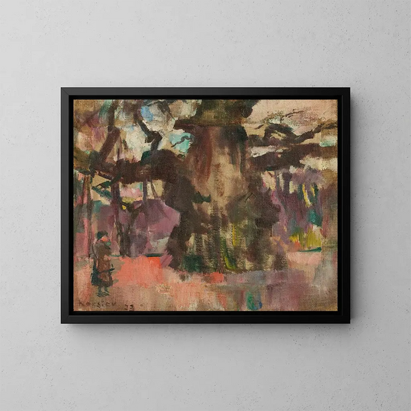 El gran roble - Ludvig Karsten — cuadro enmarcado en la pared