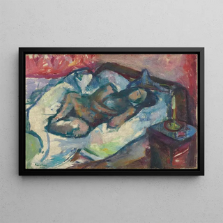 Ludvig Karsten - Naken pike i sengen.webp