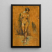 Female Nude Standing - Ludvig Karsten — framed artwork on a wall