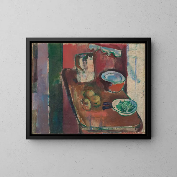 La cocina roja - Ludvig Karsten — cuadro enmarcado en la pared