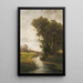Trees by the water's edge - Ludvík Bartók — framed artwork on a wall