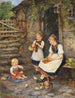 Three girls in traditional Schwälmer costume - Ludwig Blume-Siebert — artwork view