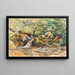 estudio de torrentes y arbustos - Ludwig Correggio — cuadro enmarcado en la pared