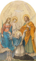 Clemens Maria Hofbauer y los santos - Ludwig Ferdinand Schnorr von Carolsfeld — vista de la obra