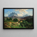 Un paisaje con un lago de montaña - Ludwig Halauska — cuadro enmarcado en la pared