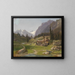 Mountain Landscape Painting - Ludwig Halauska — framed artwork on a wall