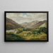 Valley with Mountains - Ludwig Halauska — framed artwork on a wall