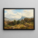 View of the Alps from Maienfeld in Graubünden towards Liechtenstein - Ludwig Halauska — framed artwork on a wall