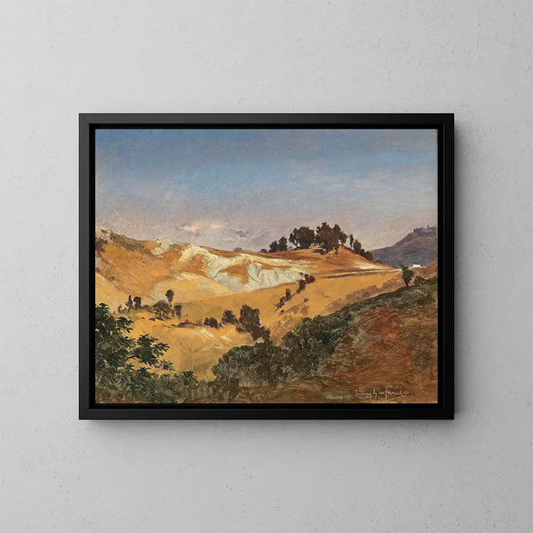 Parte en Olevano - Ludwig Hans Fischer — cuadro enmarcado en la pared