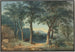 Bord de lac boisé avec une villa à l'italienne - Ludwig Hess — vista de la obra