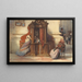 Interior church painting with women at the confessional - Ludwig Johann Passini — framed artwork on a wall