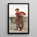 Joven veneciana con un abanico - Ludwig Johann Passini — cuadro enmarcado en la pared