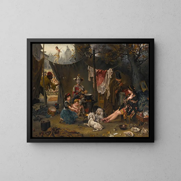 En los bastidores - Ludwig Knaus — cuadro enmarcado en la pared