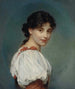 de la niña italiana - Ludwig Knaus — vista de la obra