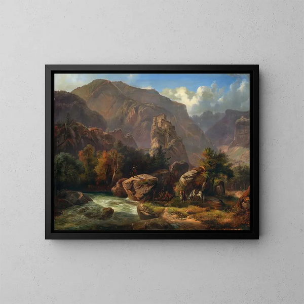 Château de Salurn en Sud-Tyrol - Ludwig Neelmeyer — framed artwork on a wall
