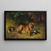 A fox with its prey - Ludwig Voltz — framed artwork on a wall