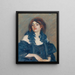 Retrato de una dama - Ludwig Wieden — cuadro enmarcado en la pared