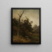 Árbol seco al borde de un río - Ludwig Willroider — cuadro enmarcado en la pared