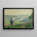 View in the Elbe Valley near Königstein - Ludwig von Hofmann — framed artwork on a wall