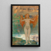 Joven chica junto al lago - Ludwig von Hofmann — cuadro enmarcado en la pared