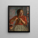 Niña haciendo una trenza - Ludwik Misky — cuadro enmarcado en la pared