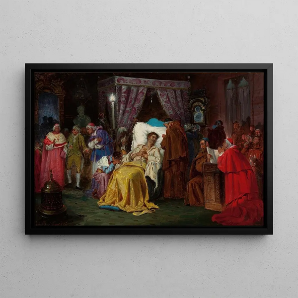 Ludwik Wiesioowski - Aleksander Sobieski on his deathbed in Rome in 1714.webp