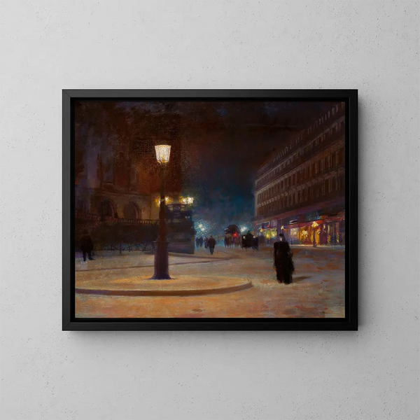 Place de l'Opéra en París - Ludwik de Laveaux — cuadro enmarcado en la pared