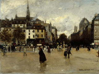 Luigi Loir - Le boulevard du Palais vu de la place SaintMichel.webp