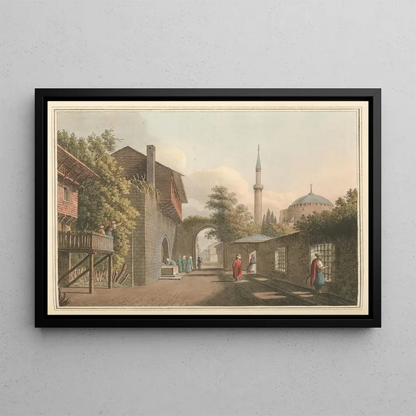 Eski Estamboul - Luigi Mayer — framed artwork on a wall