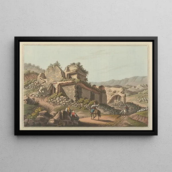 Theatre at Ephesus - Luigi Mayer — framed artwork on a wall