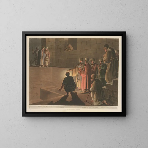 Tomb of Joseph of Arimathea - Luigi Mayer — framed artwork on a wall