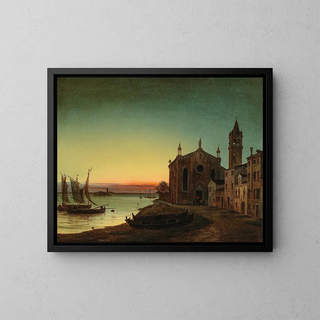 Luigi Querena - Santa Marta im Abendrot.webp
