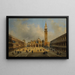 Venecia, vista de la plaza San Marcos - Luigi Querena — cuadro enmarcado en la pared