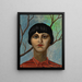 Retrato de Lina Zaquini - Luigi Russolo — cuadro enmarcado en la pared