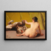 Jugar con el tigre - Luis Ricardo Falero — cuadro enmarcado en la pared