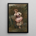 elegante en vestido rosa - Luis de Madrazo y Kuntz — cuadro enmarcado en la pared
