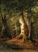 Escena de bosque con ciervo - Luitpold Faustner — vista de la obra