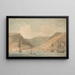 Vista de Jamestown, Santa Elena desde el mar con barcos - Luke Clennell — cuadro enmarcado en la pared