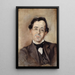 Portrait Painting of Paul Lautaud 1872-1956 Writer and Columnist - M Th Catti — framed artwork on a wall