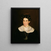 Mujer con vestido negro - M. W. Hopkins — cuadro enmarcado en la pared