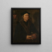 Portrait painting of Johannes Colmannus, abbot of the Sainte-Agathe convent in Delft - Maarten van Heemskerck — framed artwork on a wall