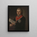 Retrato de un eclesiástico - Maciej Topolski — cuadro enmarcado en la pared