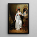 elegante con un perro - Madeleine Jeanne Lemaire — cuadro enmarcado en la pared