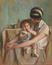 Madre y su bebé - Madeleine Carpentier — vista de la obra