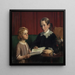 Mademoiselle Annette Hage 1814-1857 muestra a su sobrino Hother Hage 1849-1904 un libro sobre las plantas - Wilhelm Marstrand — cuadro enmarcado en la pared