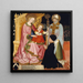 Madonna and Child with Donor Pietro de Lardi presented by Saint Nicholas - Master GZ — framed artwork on a wall