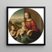 Madonna y niño con el niño San Juan Bautista - Maestro de la Lamentación de Scandicci — presentación mural de la obra