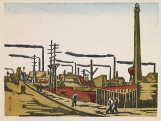 Maekawa Senpan - Honjo Factory District from the series Recollections of Tokyo.webp